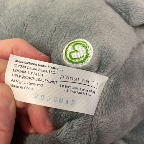 Elephant 15" Plush Love Planet Earth BBC Stuffed Animal Blue Eye - Picture 9 of 9